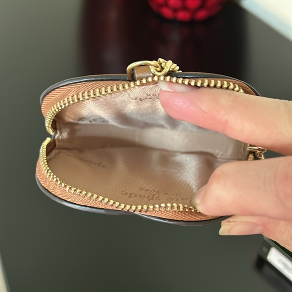 Kate Spade Brown Pretzel Keychain Bag - Picture 7 of 9